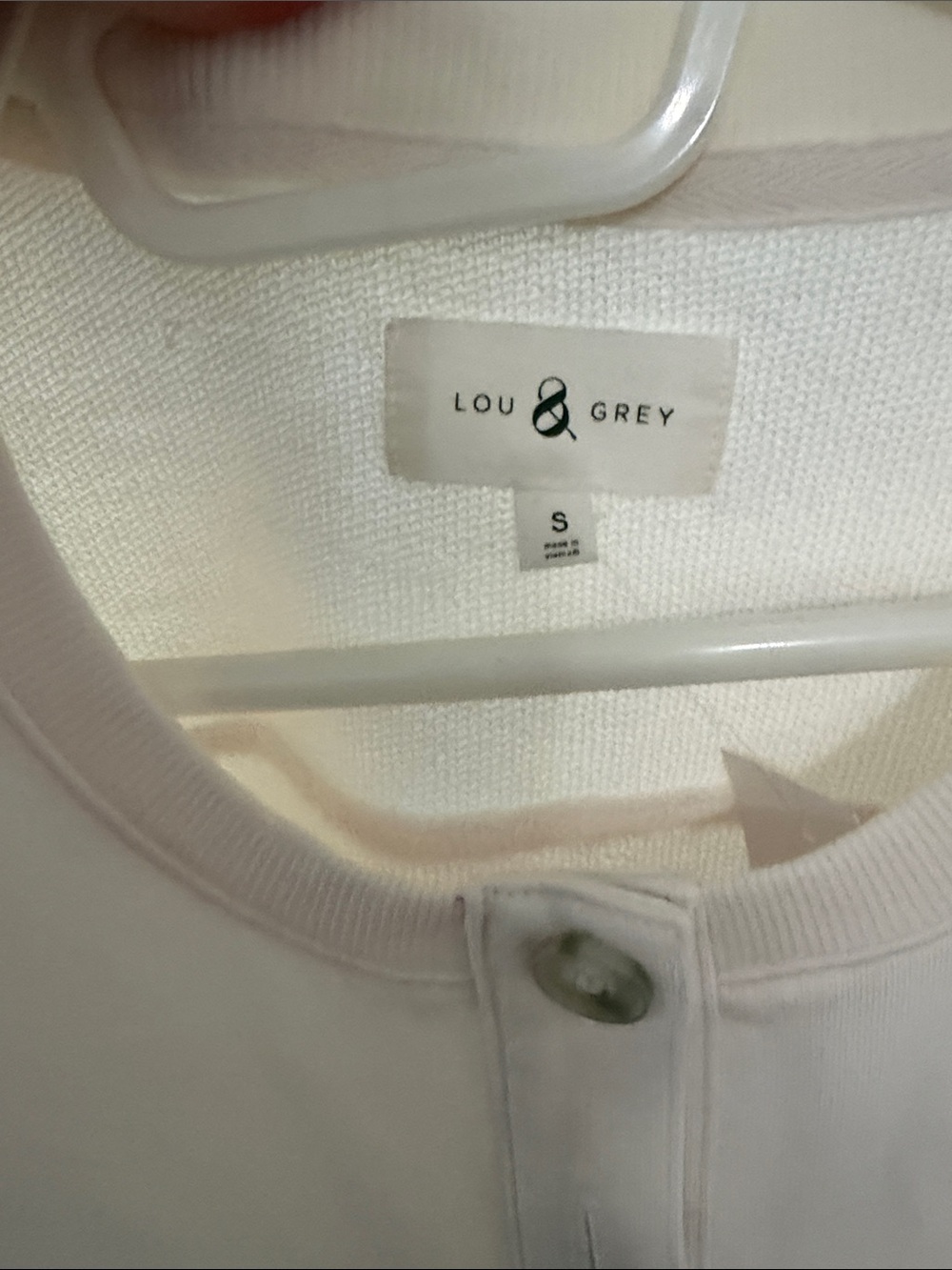 Lou & Grey Cream Henley Top with Button Placket - Picture 2 of 4